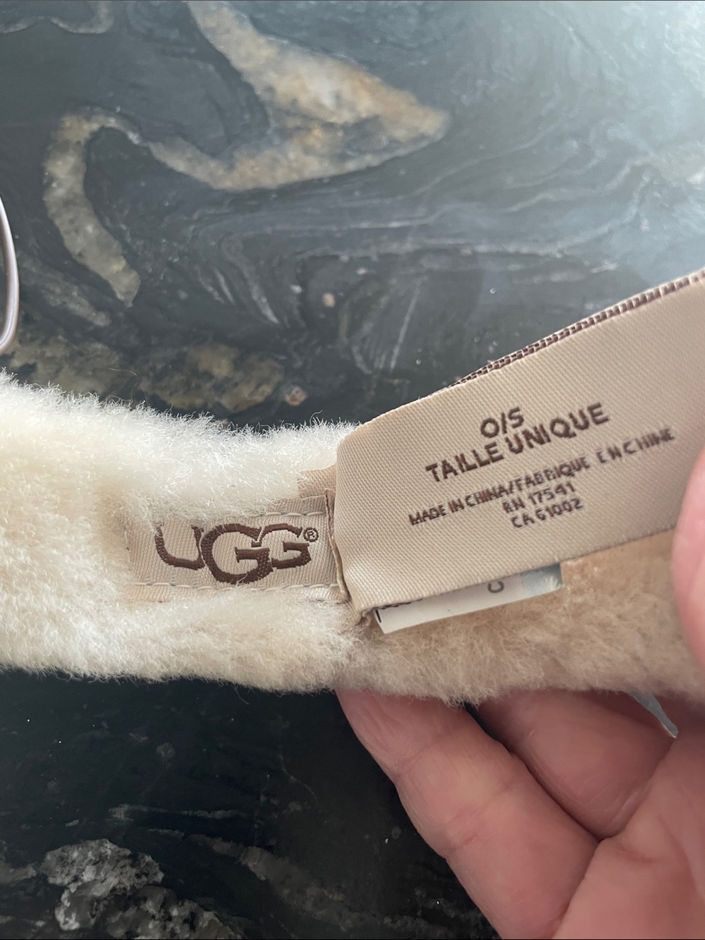 UGG Chestnut and Cream Shearling On-Ear Headphones - Picture 3 of 5